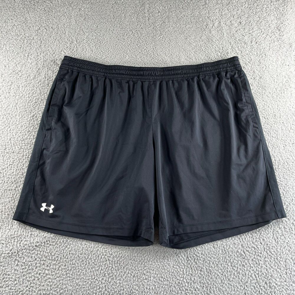 Under Armour Shorts Mens 4XL Black Athletic Loose Heat Gear Stretch Waist Sports